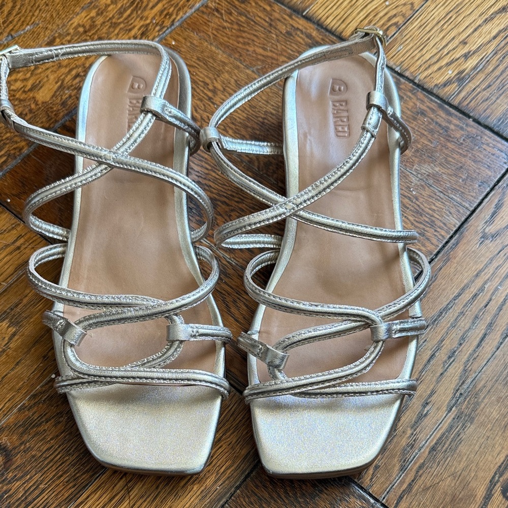 Bared Footwear Metallic Gold Sandals size 38
